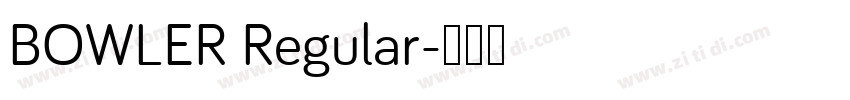 BOWLER Regular字体转换